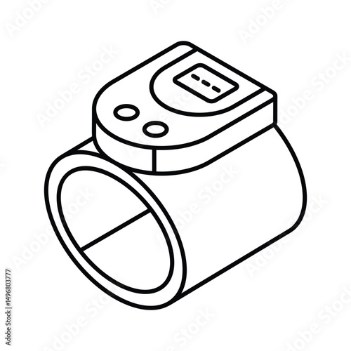 An isometric style icon showing a bp monitor