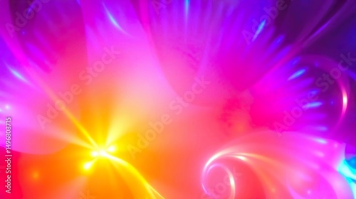 abstract composition blending electrifying shades