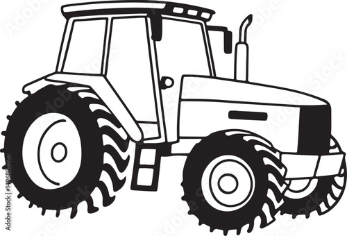 tractor isolated on white
