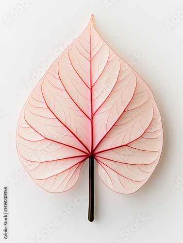 Hyper-Realistic Photo of Vibrant Caladium Leaf with Intricate Patterns and Soft Diffused Lighting