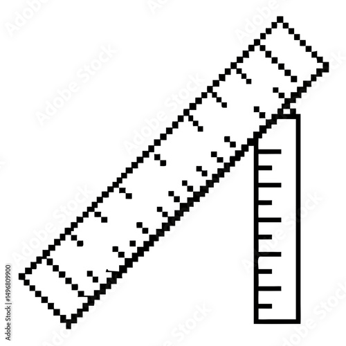 Precision pixel measuring rulers on a transparent background for design and drafting tasks