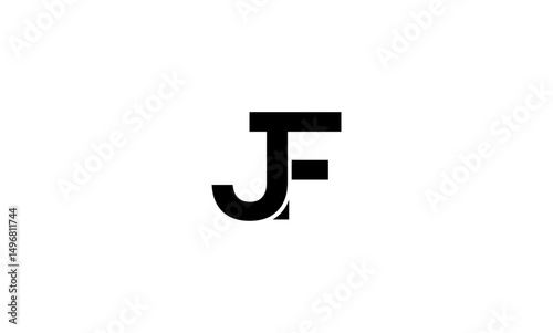 JF initial letters, monogram logo