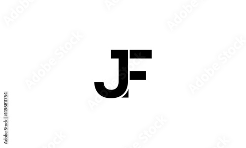 JF initial letters, monogram logo