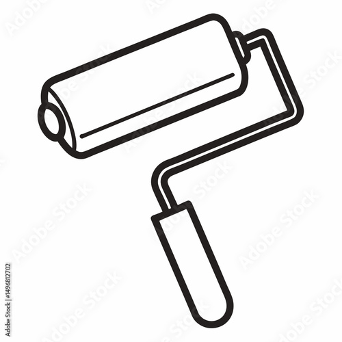 paint roller vector illustration