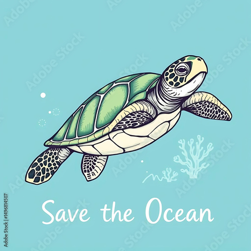 Save the Ocean – Sea Turtle 