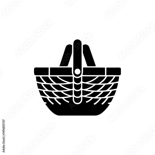 creative details Outline Centric Shopping basket icon vector illustration 