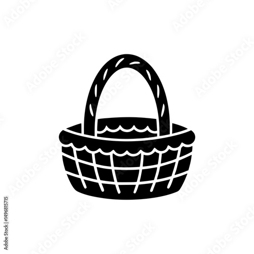 creative details Outline Centric Shopping basket icon vector illustration 