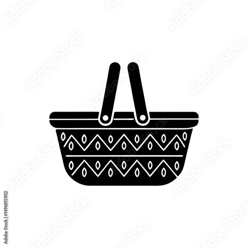 creative details Outline Centric Shopping basket icon vector illustration 