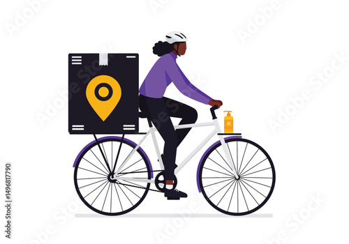 Delivery Cyclist Using GPS for Navigation