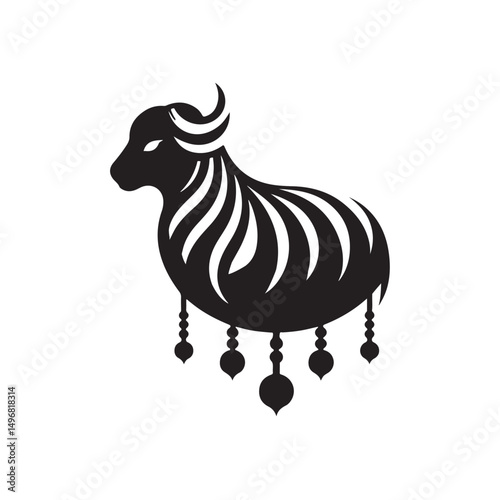 goat vector silhouette clip art logo design illustration