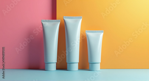cosmetic tube isolated on white background