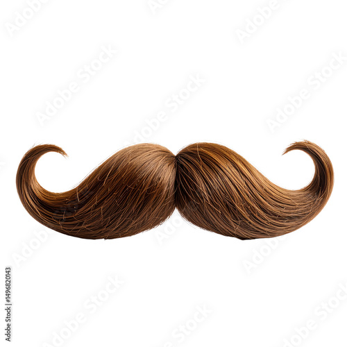 Stylish brown mustache for personal grooming.