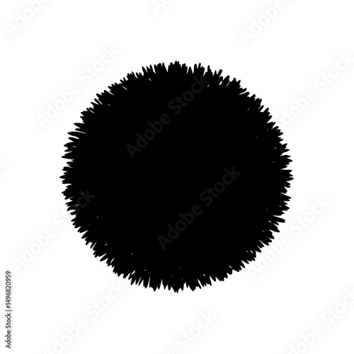 powder puff abstract sphere isolated