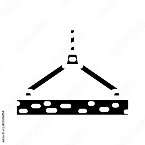 concrete slab cement glyph icon vector illustration