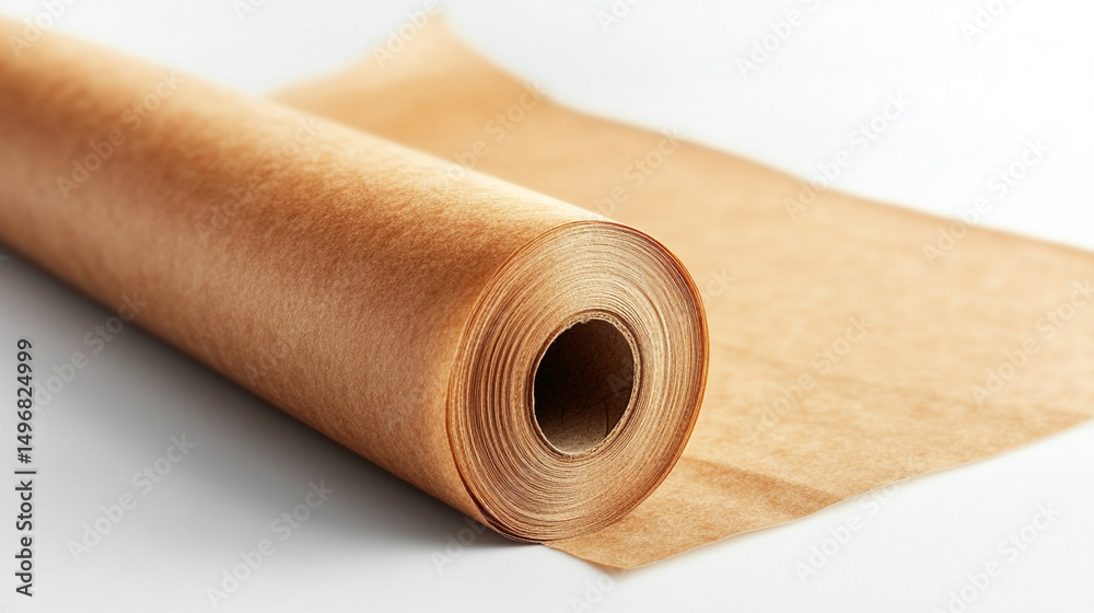 Craft paper roll ready for arts and crafts in a well-lit workspace Craft paper roll ready for arts and crafts in a well-lit workspace