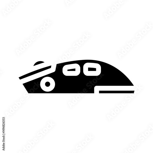 mouse extra buttons gaming pc glyph icon vector illustration