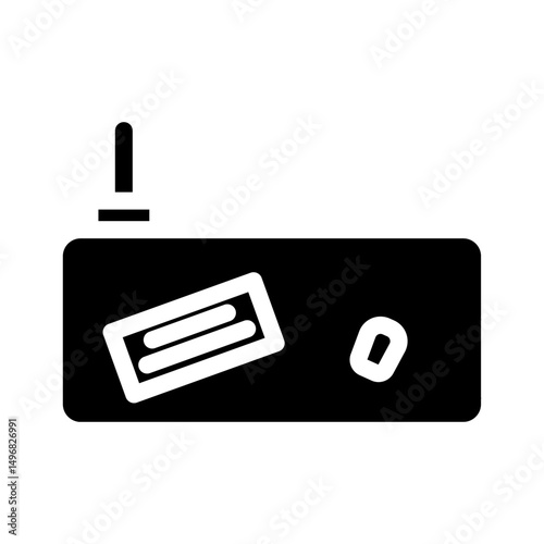customizable rgb mouse pad gaming pc glyph icon vector illustration
