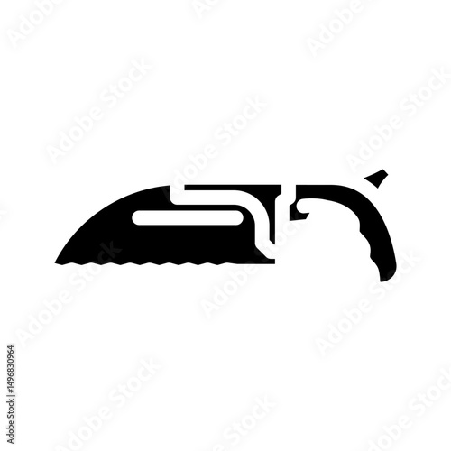 bone saw surgeon glyph icon vector illustration