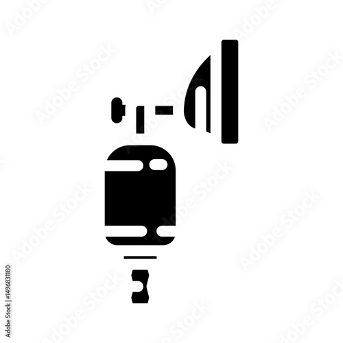 anesthesia mask surgeon glyph icon vector illustration