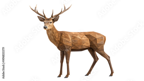 Wallpaper Mural abstract polygon deer isolated on white Torontodigital.ca