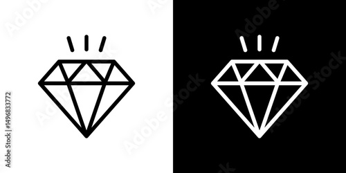 Values icon stroke vector icon simple black style, illustration.