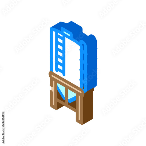 silo cement isometric icon vector illustration