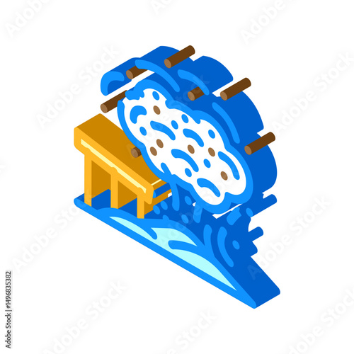 dust cloud cement isometric icon vector illustration