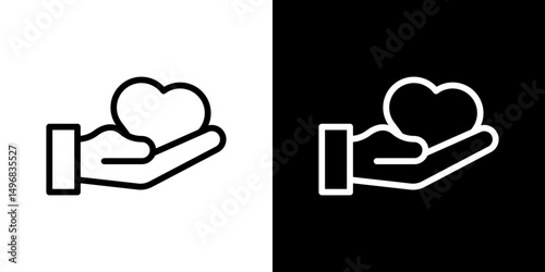 Selfcare icon stroke vector icon simple black style, illustration.