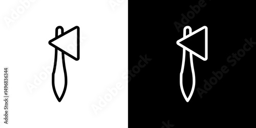 reflex hammer icon stroke vector icon simple black style, illustration.