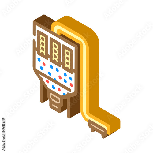 dust collector system cement production isometric icon vector illustration