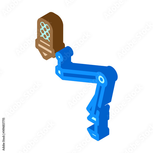 streaming microphone gamers isometric icon vector illustration