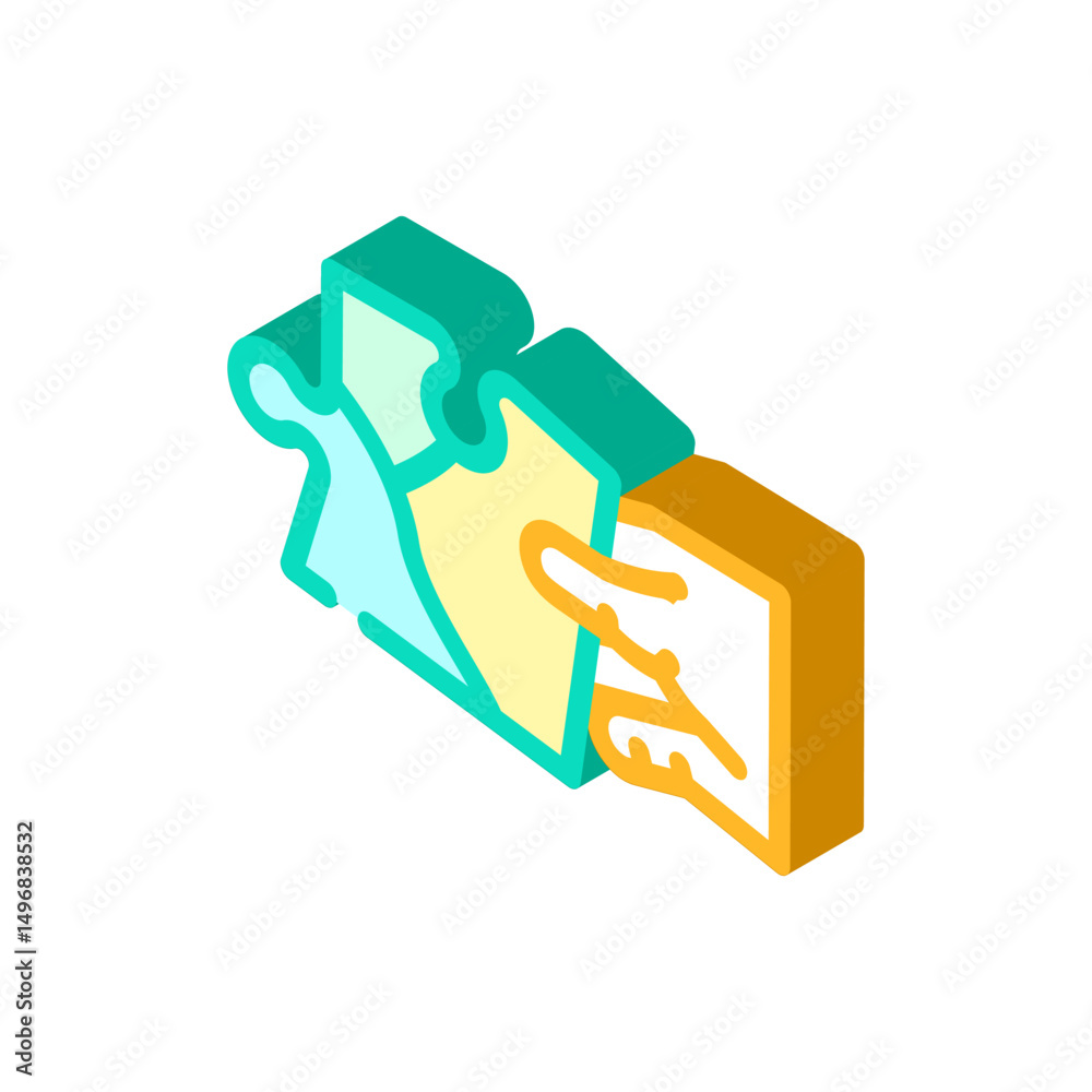 jigsaw puzzle hand isometric icon vector illustration jigsaw puzzle hand isometric icon vector illustration