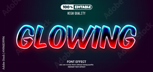 Glowing editable text effect