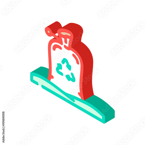 volunteering environmental causes isometric icon vector illustration