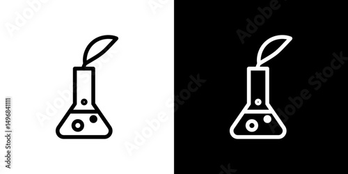 GMO icon stroke vector icon simple black style, illustration.