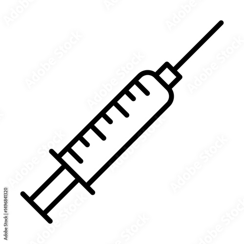 syringe icon line art design
