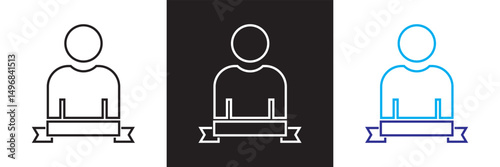 Blogger icon. Vector for websites, mobile interfaces, presentations, banner, visual branding etc. Vector illustration. isolated on white and black background. EPS 10