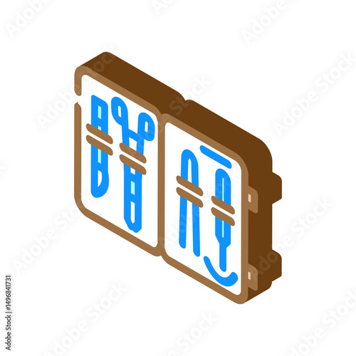 suture kit surgeon isometric icon vector illustration