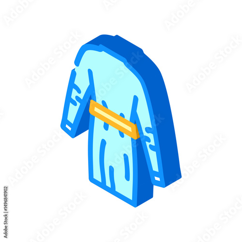 surgical gown surgeon isometric icon vector illustration