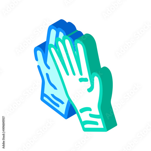 surgical gloves surgeon isometric icon vector illustration