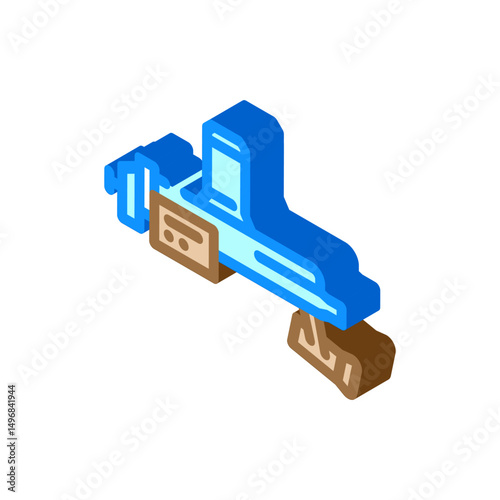headlamp surgeon isometric icon vector illustration