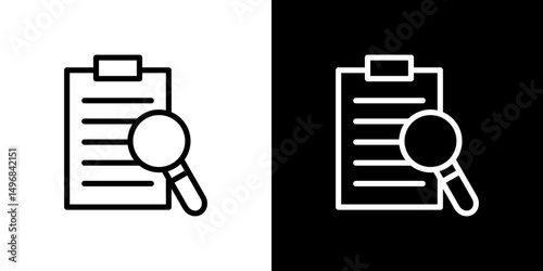 Feedback form icon stroke vector icon simple black style, illustration.