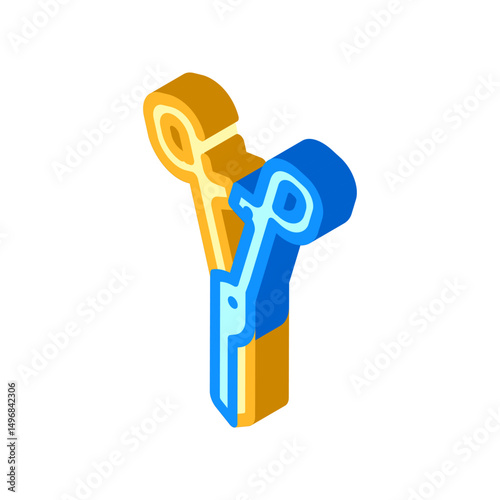 hemostats surgeon isometric icon vector illustration