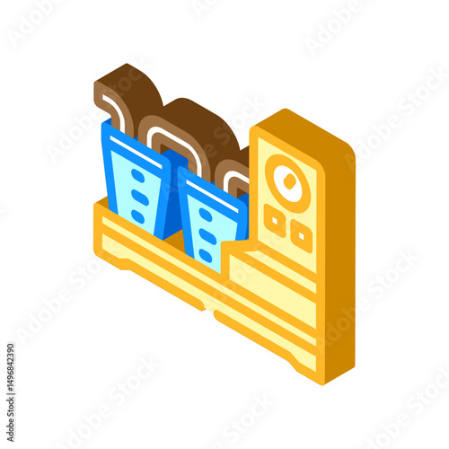 suction device surgeon isometric icon vector illustration