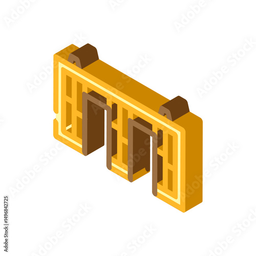 wall prefabrication isometric icon vector illustration