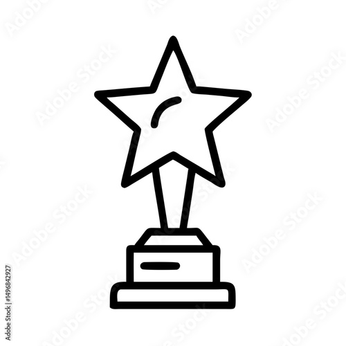 Corporate Award Trophy Icon Symbolizing Achievement and Recognition for Business Websites, Blogs, Marketing, and Presentation Materials  