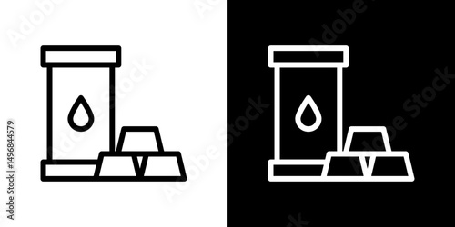 Commodity icon stroke vector icon simple black style, illustration.