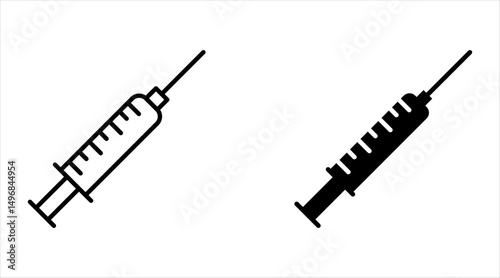injection icon set, vector for web, computer and mobile app