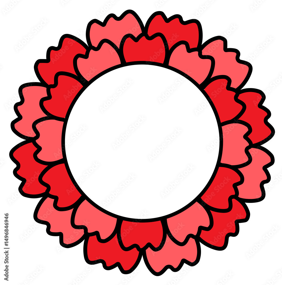 red round frame red round frame