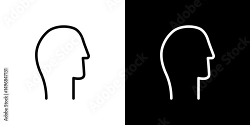 Acne icon stroke vector icon simple black style, illustration.